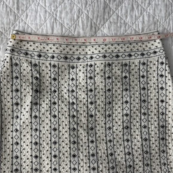 Club Monaco Black and White Beaded Mini Skirt - Picture 6 of 9